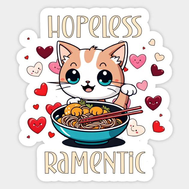 Kawaii kitten hopeless ramentic lover Sticker by Edgi